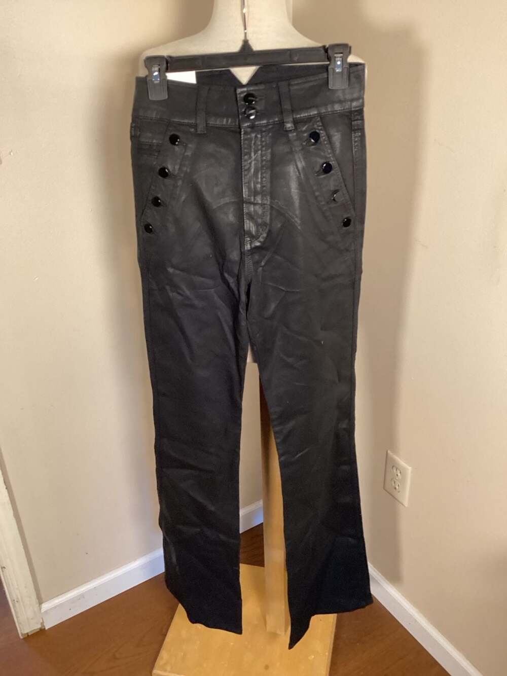 Joe's Jeans The Georgia High Rise Coated Sailor Button Bootcut Jeans Size 26